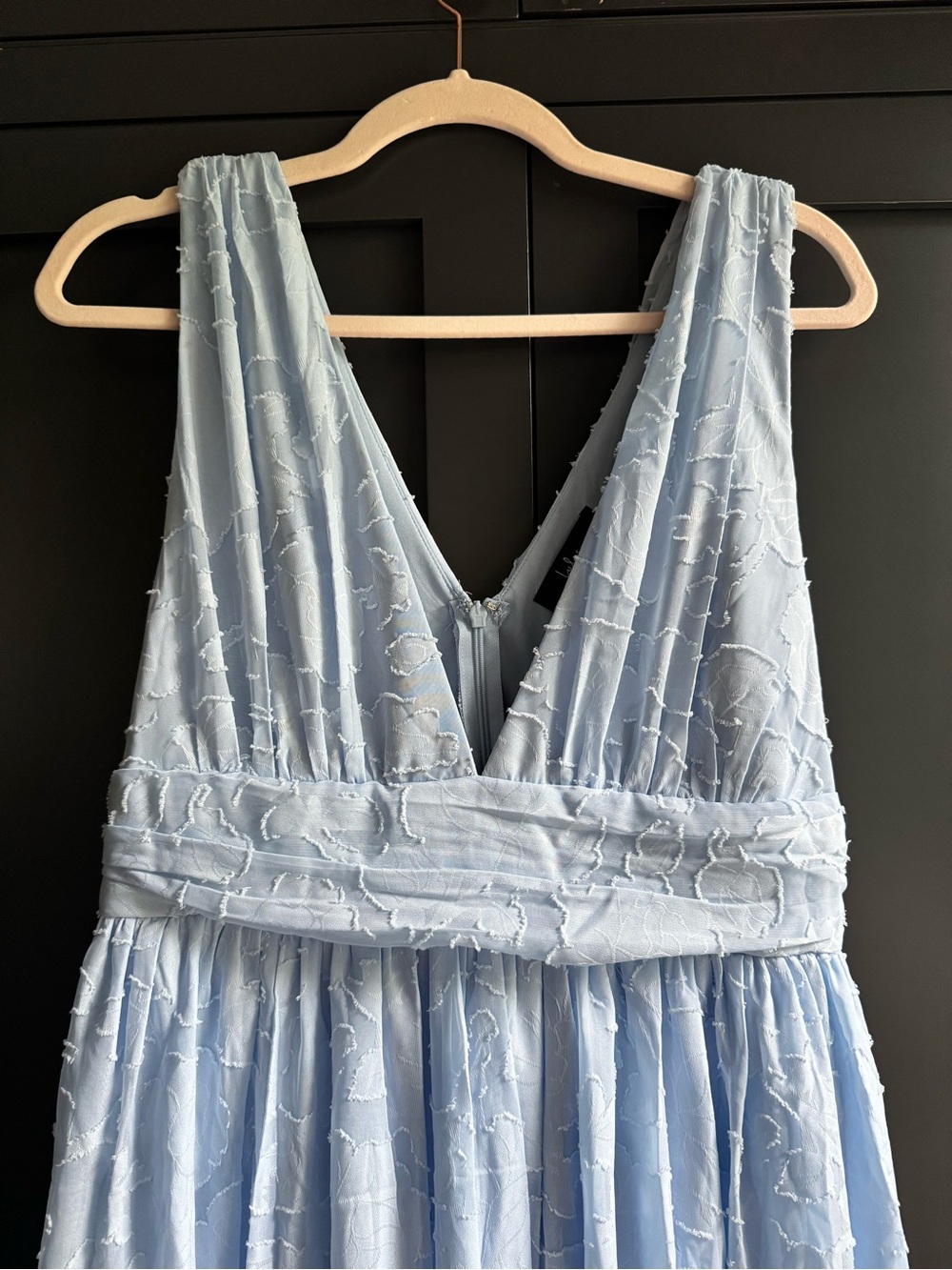 Lulu’s Sweet Sophistication Light Blue V-Neck Maxi Dress NWT - Picture 2 of 5